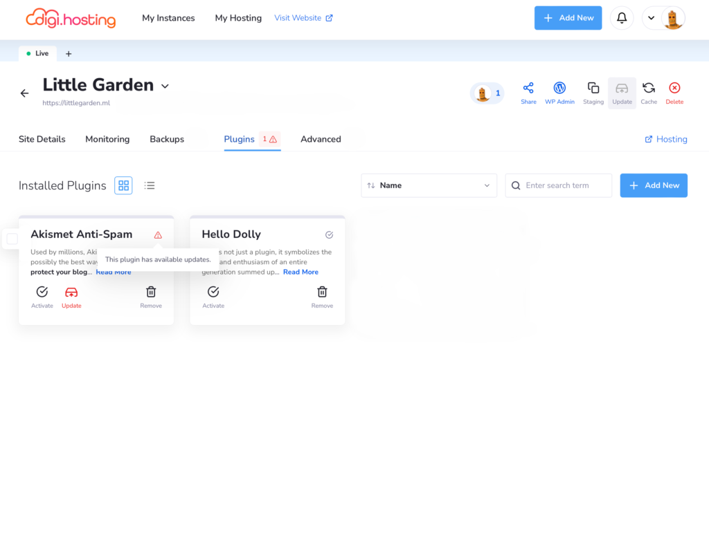 Digihostingadministreretwordpresshostingwebsiteplugins
